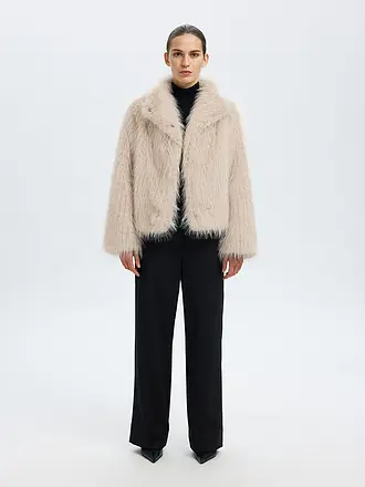 SELECTED FEMME | Jacke in Felloptik | 